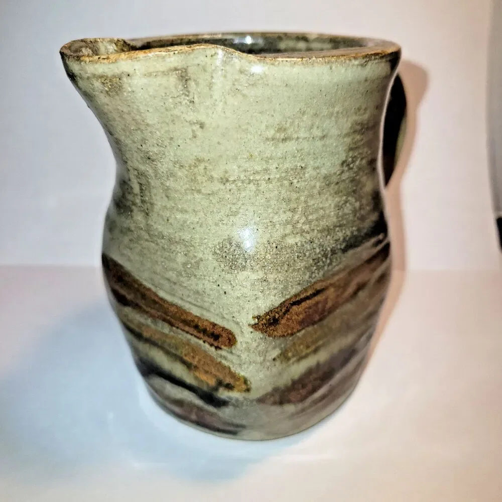 Handcrafted Mid-Century Modern Studio Pottery Pitcher